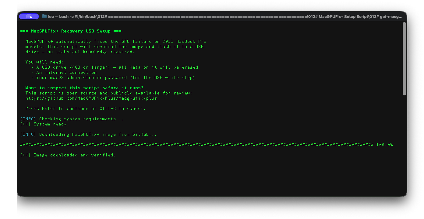 MacGPUFix+ Recovery USB Creation Wizard — click to watch video